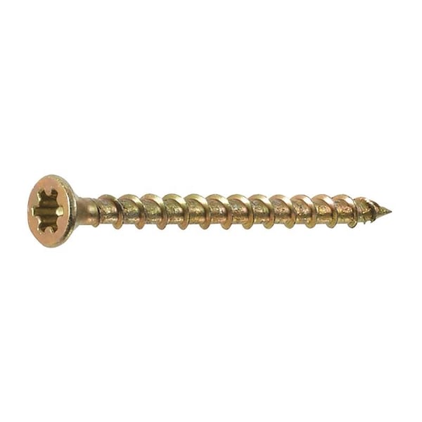 Fastenmaster PAMFast No. 8 X 1-3/4 in. L Star Yellow Zinc Coarse Collated Subfloor Screws 1000 pk SD-28-FDYZ8134 - main